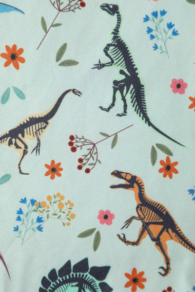 Dinosaur Fossil Print Dress in Green