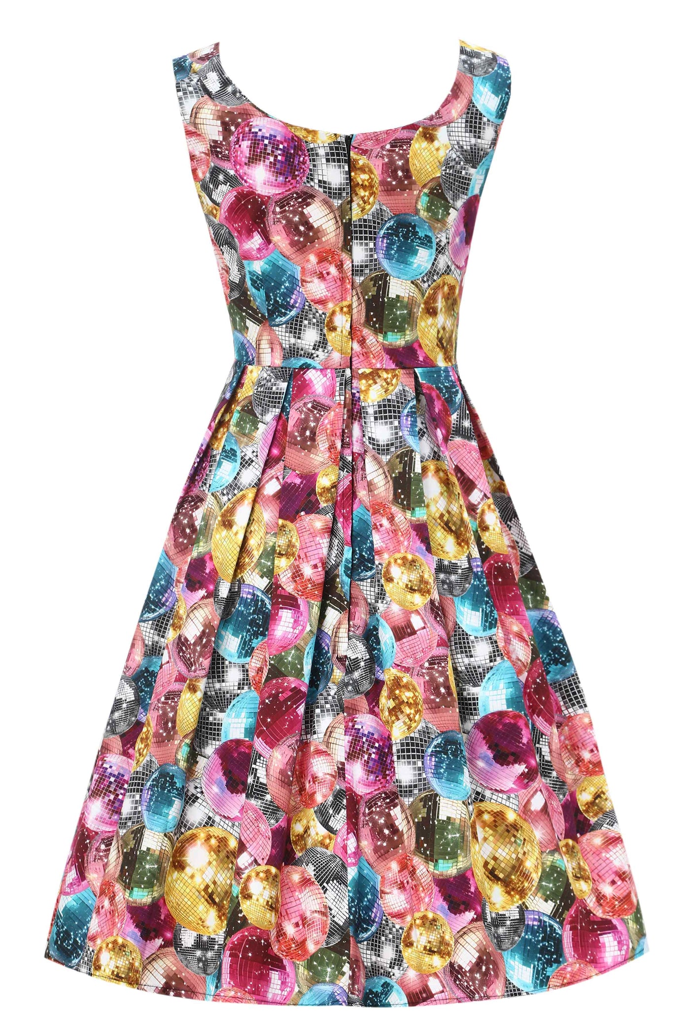 Back view of Disco Ball Swing Dress