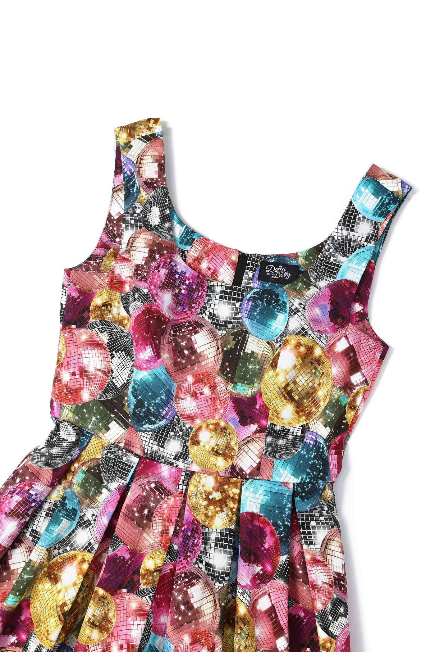 Close up view of Disco Ball Swing Dress