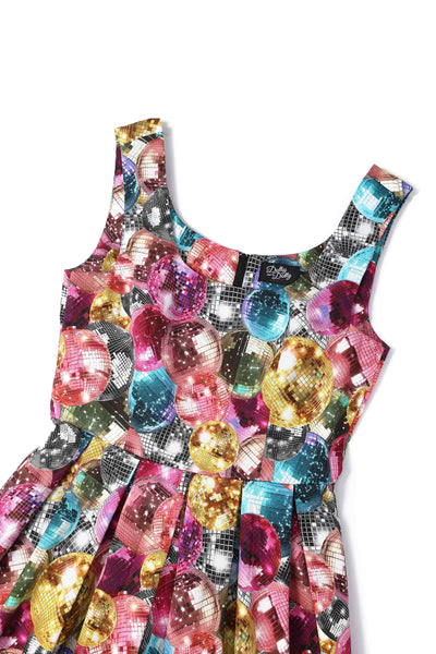 Close up view of Disco Ball Swing Dress