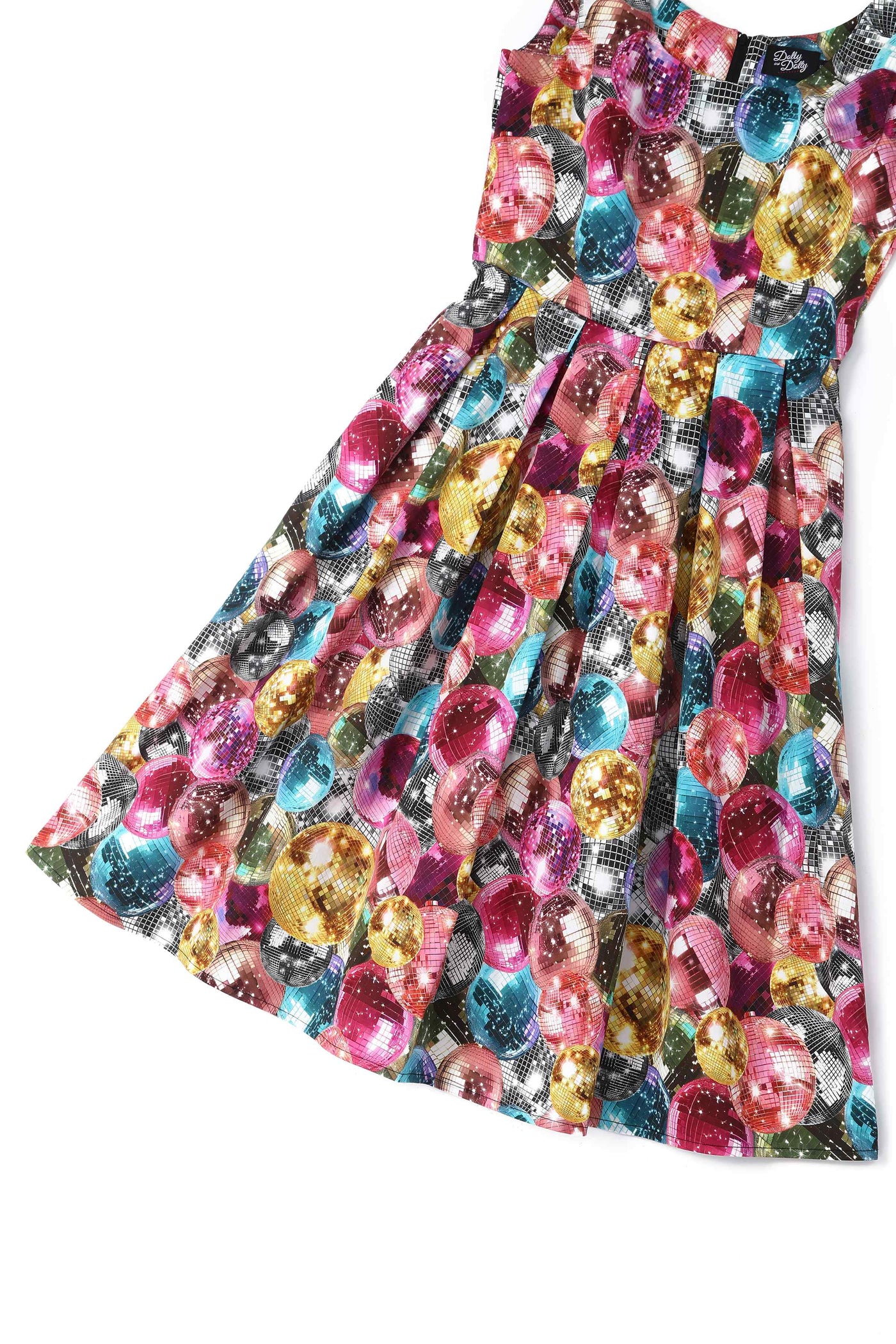 Close up view of Disco Ball Swing Dress