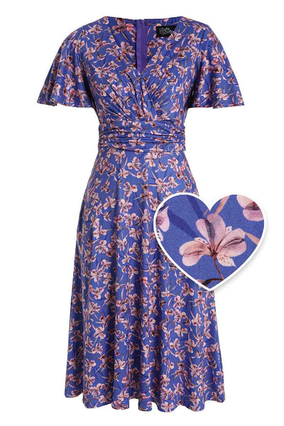 Front view of Blue Orchid Tea Dress