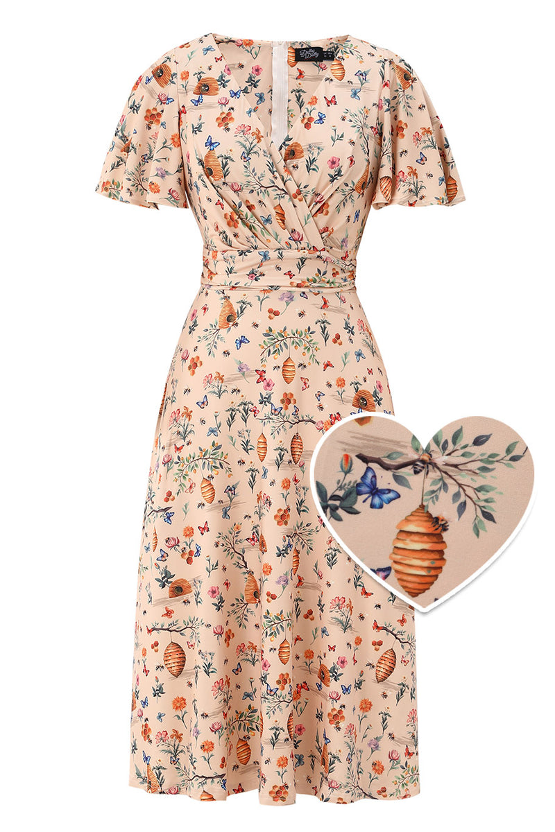 Front view of Donna Honey Bee Tea Dress