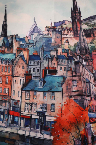 Close up view of Edinburgh Swing Dress