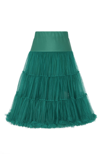 Fluffy Net Petticoat 25.5 Inches In Emerald Green