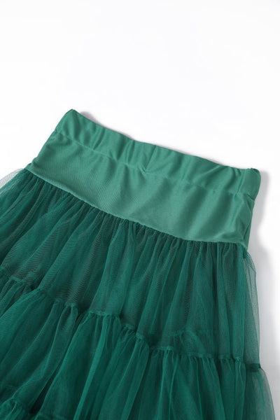 Fluffy Net Petticoat 25.5 Inches In Emerald Green