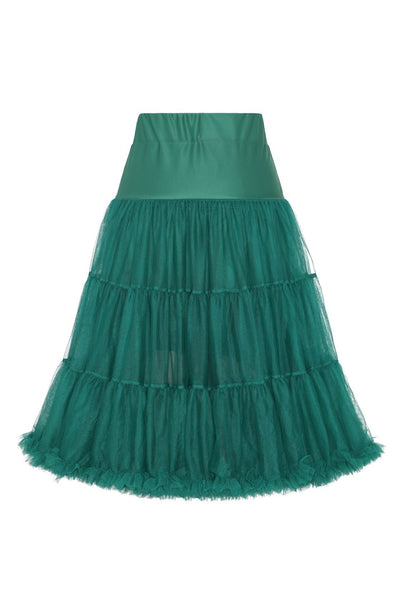 Fluffy Net Petticoat 25.5 Inches In Emerald Green