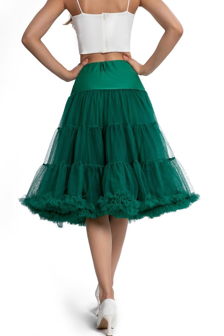Fluffy Net Petticoat 25.5 Inches In Emerald Green