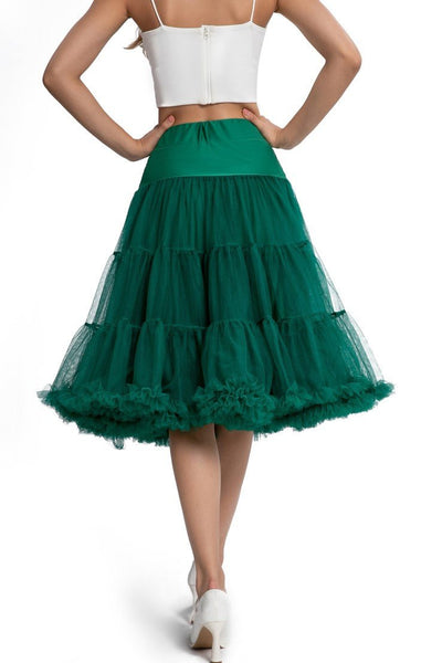 Fluffy Net Petticoat 25.5 Inches In Emerald Green