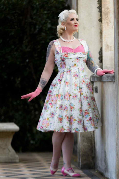 English Garden Pleated Bust Dress