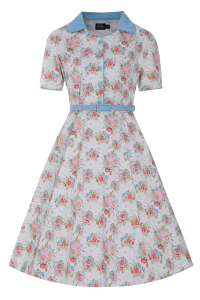 Penelope English Garden Shirt Dress In White