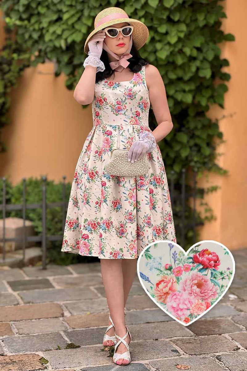 A model wearing English Garden Swing Dress