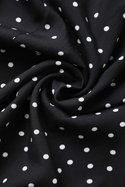 Fabric of Estelle Black Polka Dot Midi Skirt