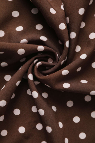 Fabric of Estelle Brown Polka Dot Midi Skirt