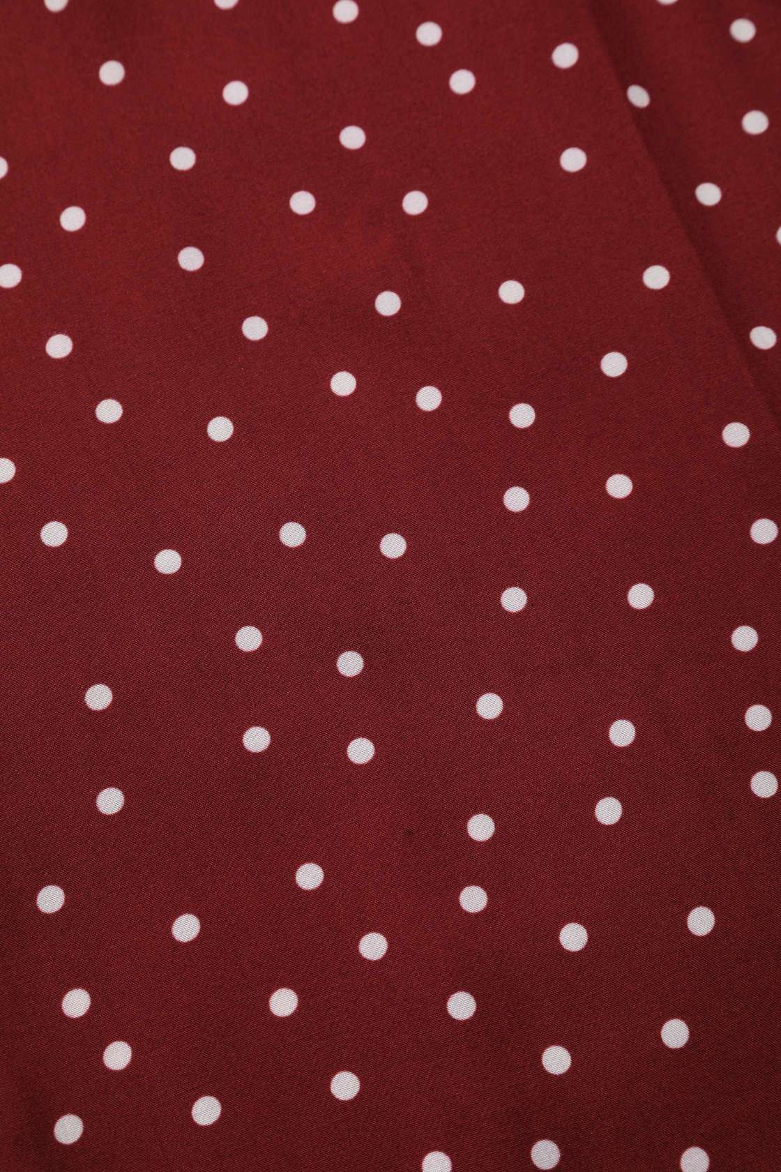 Pattern of Estelle Burgundy Polka Dot Midi Skirt