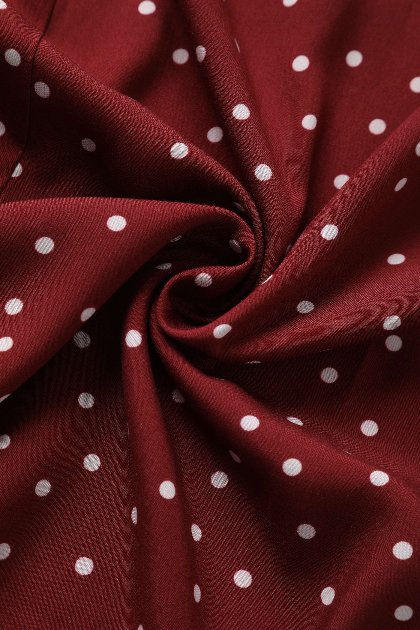 Fabric of Estelle Burgundy Polka Dot Midi Skirt