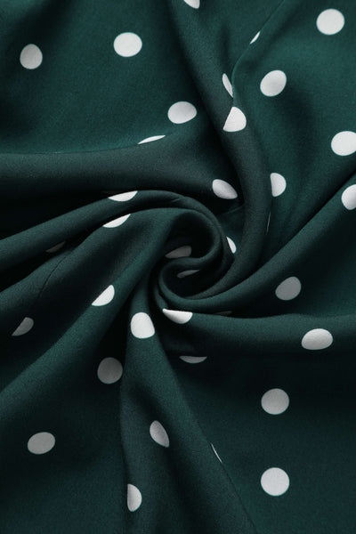Fabric of Estelle Green Polka Dot Midi Skirt