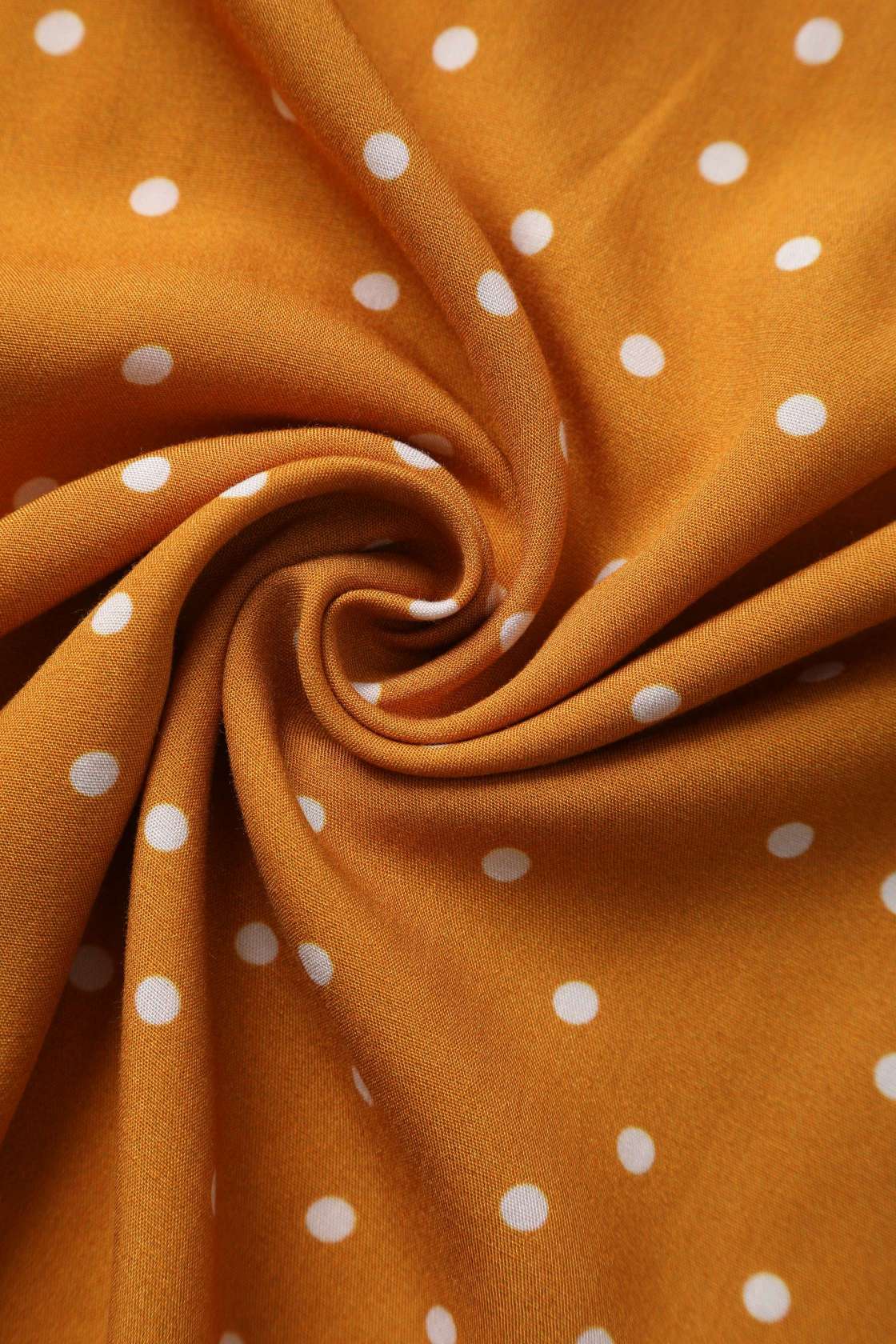 Fabric of Estelle Terracotta Polka Dot Midi Skirt