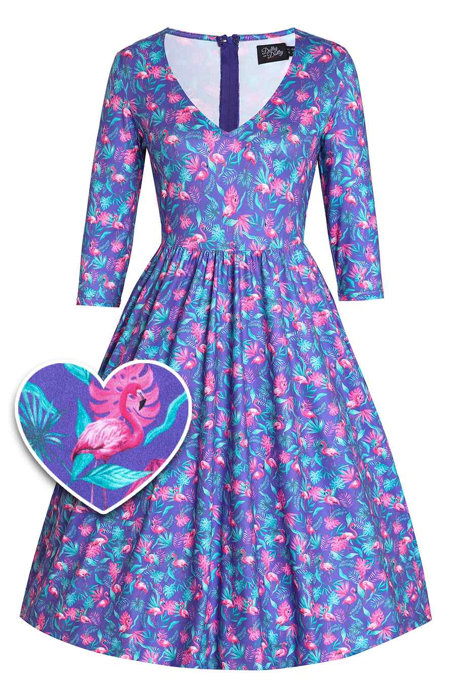 Flamingo Long Sleeved Dress