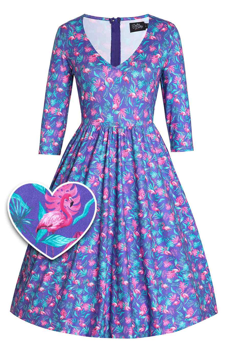 Flamingo Long Sleeved Dress