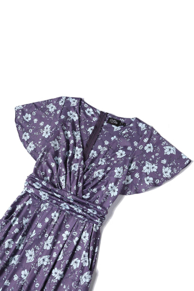 Close up  View of Mushroom Navy Blue Jumpsuit With Pockets