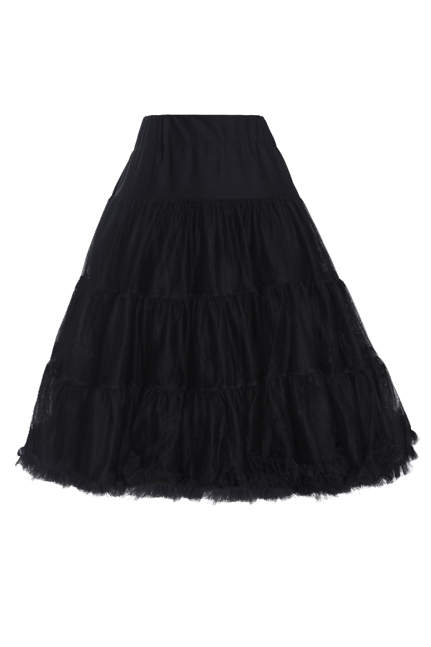 Back view of Fluffy Black Petticoat