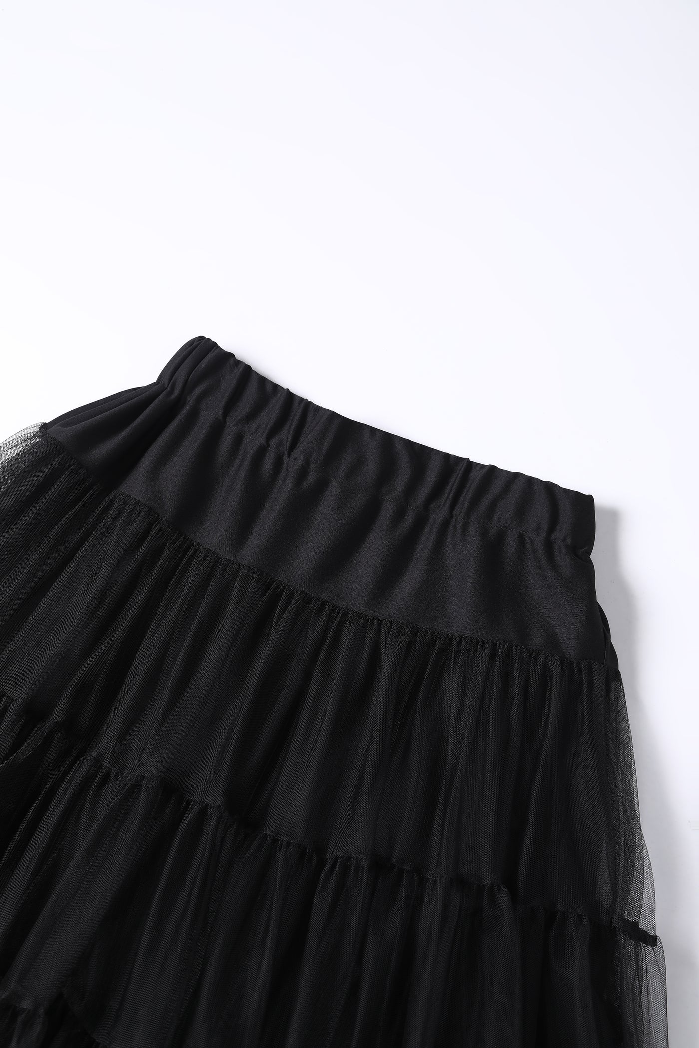 Close up view of Fluffy Black Petticoat