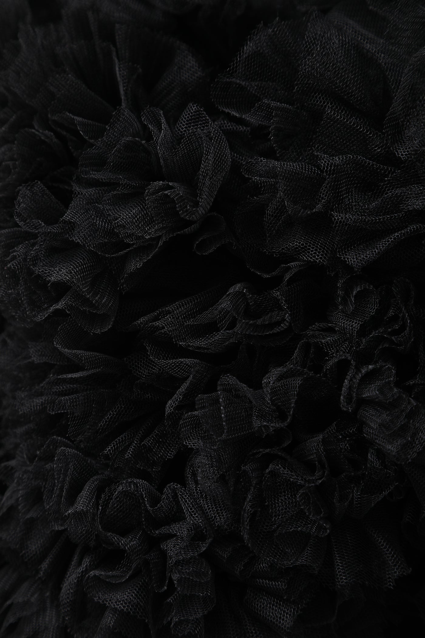 Close up view of Fluffy Black Petticoat