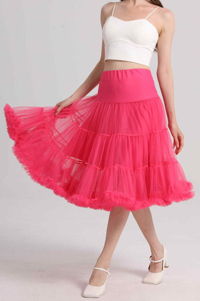 A model wearing Fluffy Hot Pink Petticoat