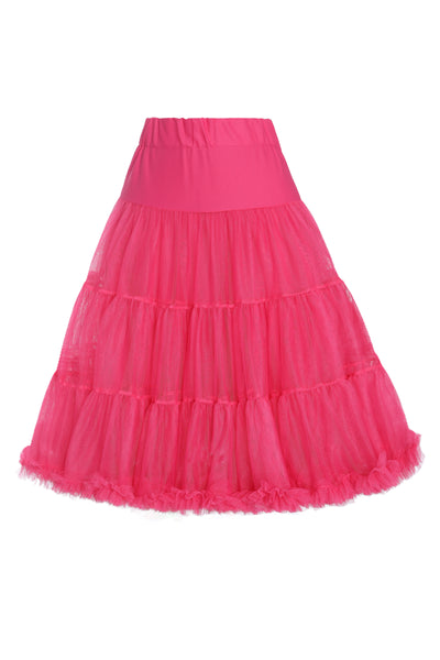 Back view of Fluffy Hot Pink Petticoat