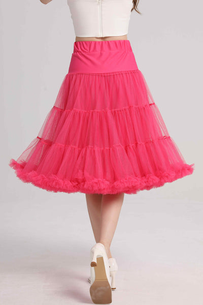 A model wearing Fluffy Hot Pink Petticoat