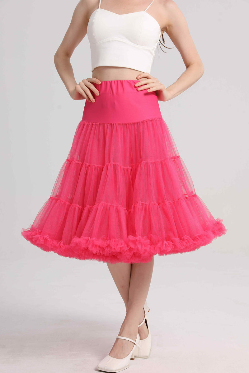 A model wearing Fluffy Hot Pink Petticoat