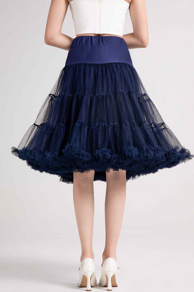 A model wearing Fluffy Navy Blue Petticoat