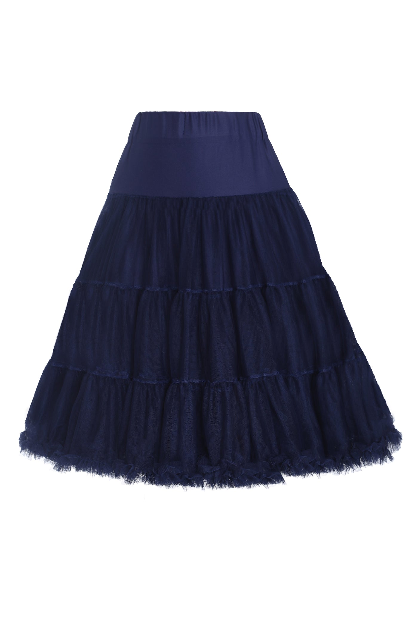 Back view of Fluffy Navy Blue Petticoat