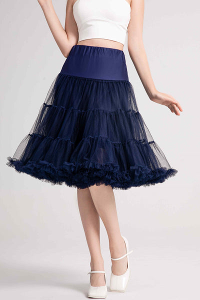 A model wearing Fluffy Navy Blue Petticoat