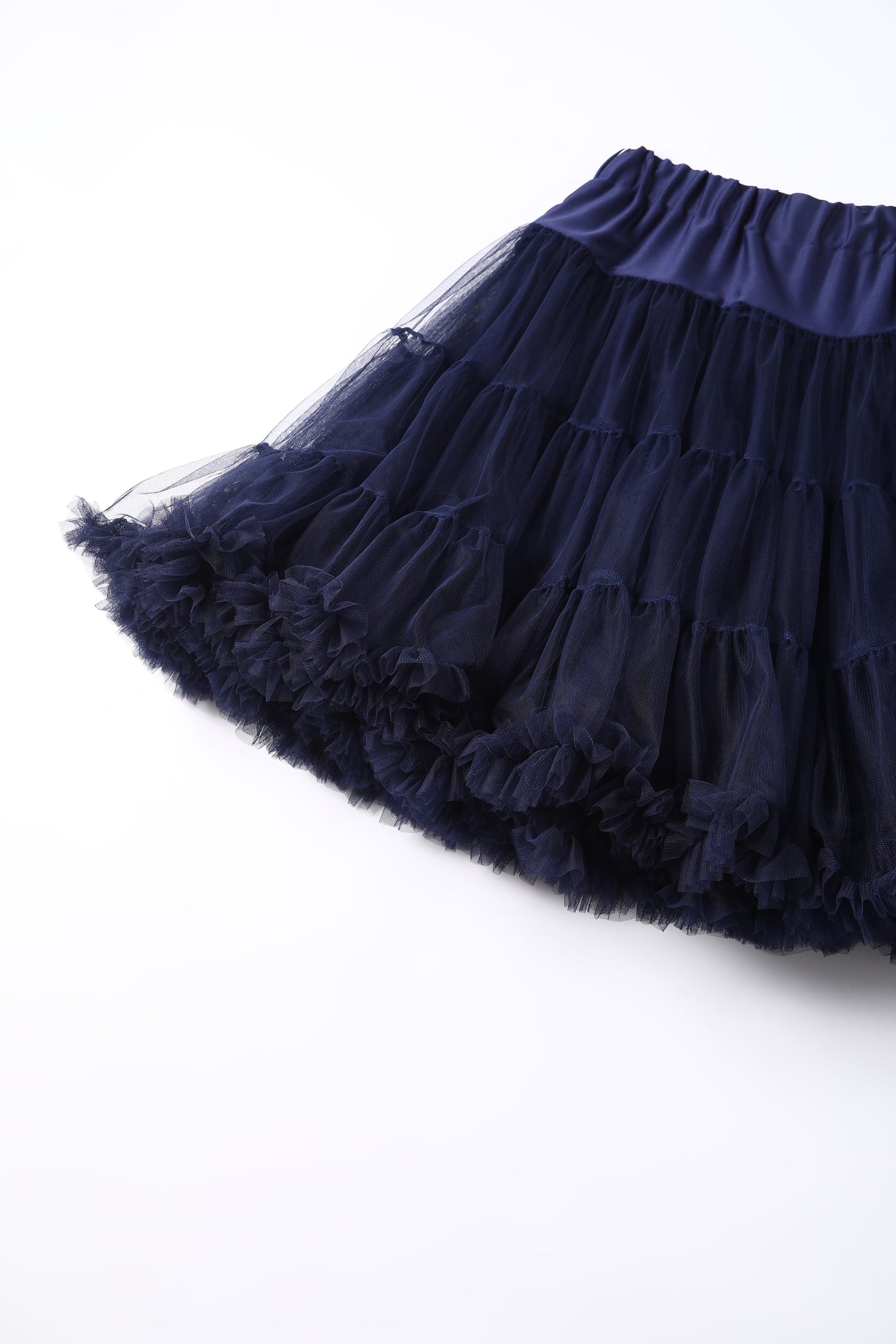 Close up view of Fluffy Navy Blue Petticoat