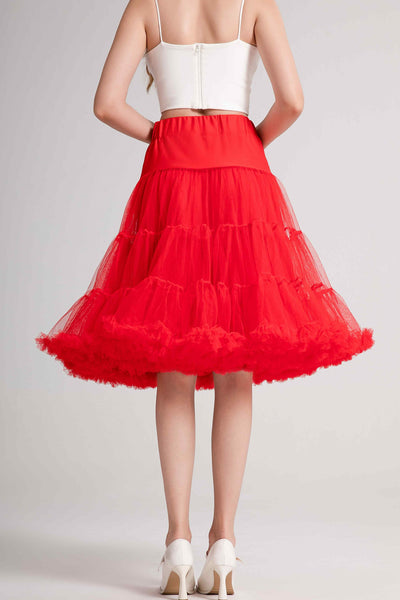 Back view of Fluffy Red Petticoat