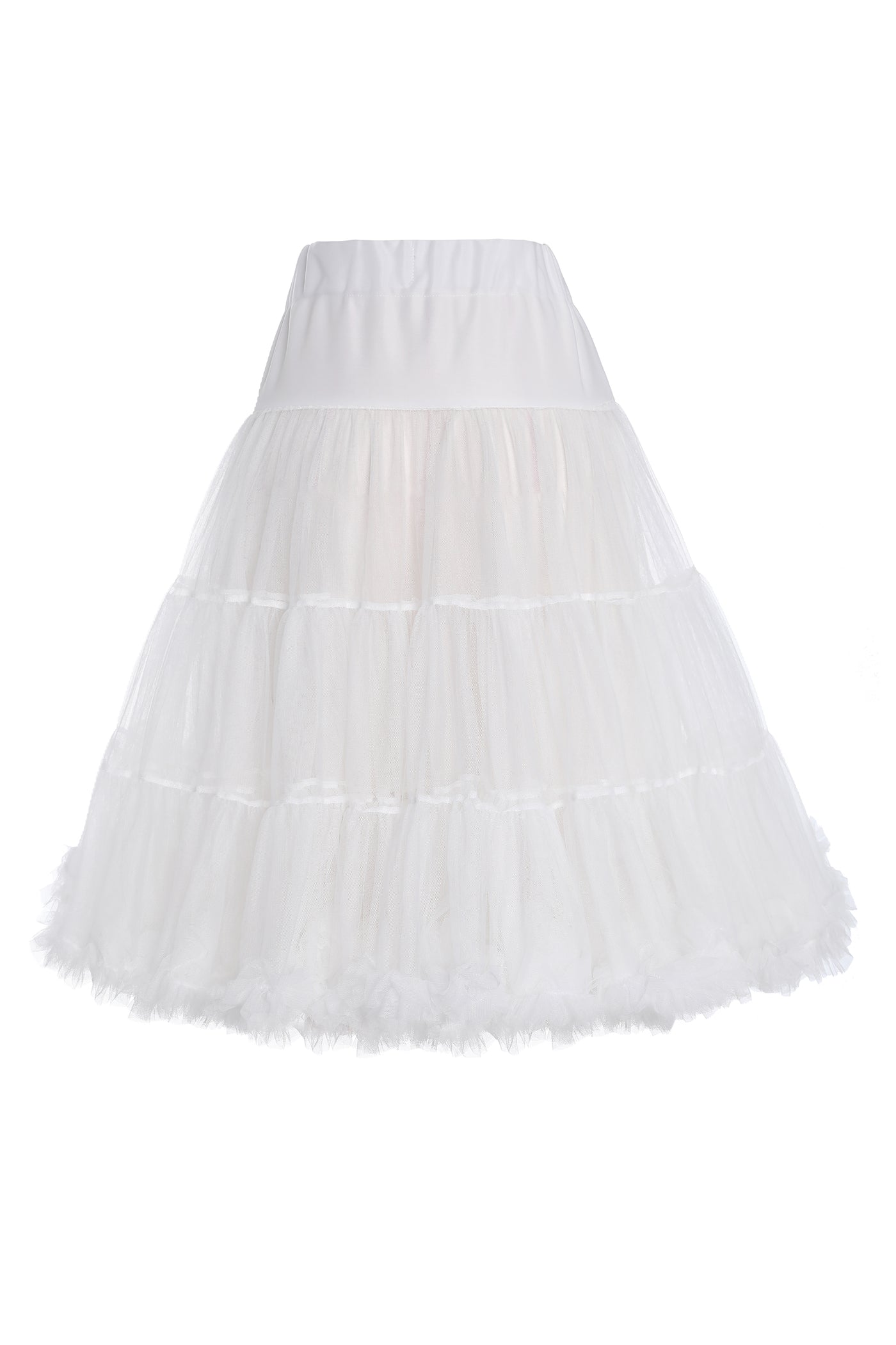 Front view of Fluffy White Petticoat