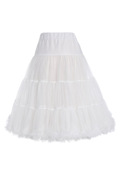 Front view of Fluffy White Petticoat