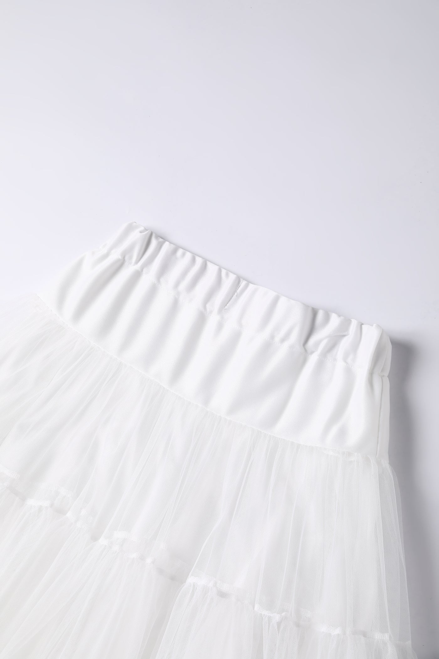 Close up view of Fluffy White Petticoat