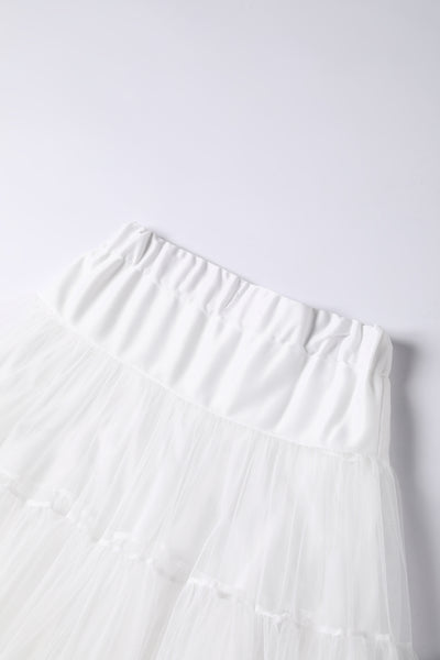 Close up view of Fluffy White Petticoat