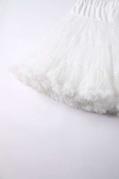 Close up view of Fluffy White Petticoat