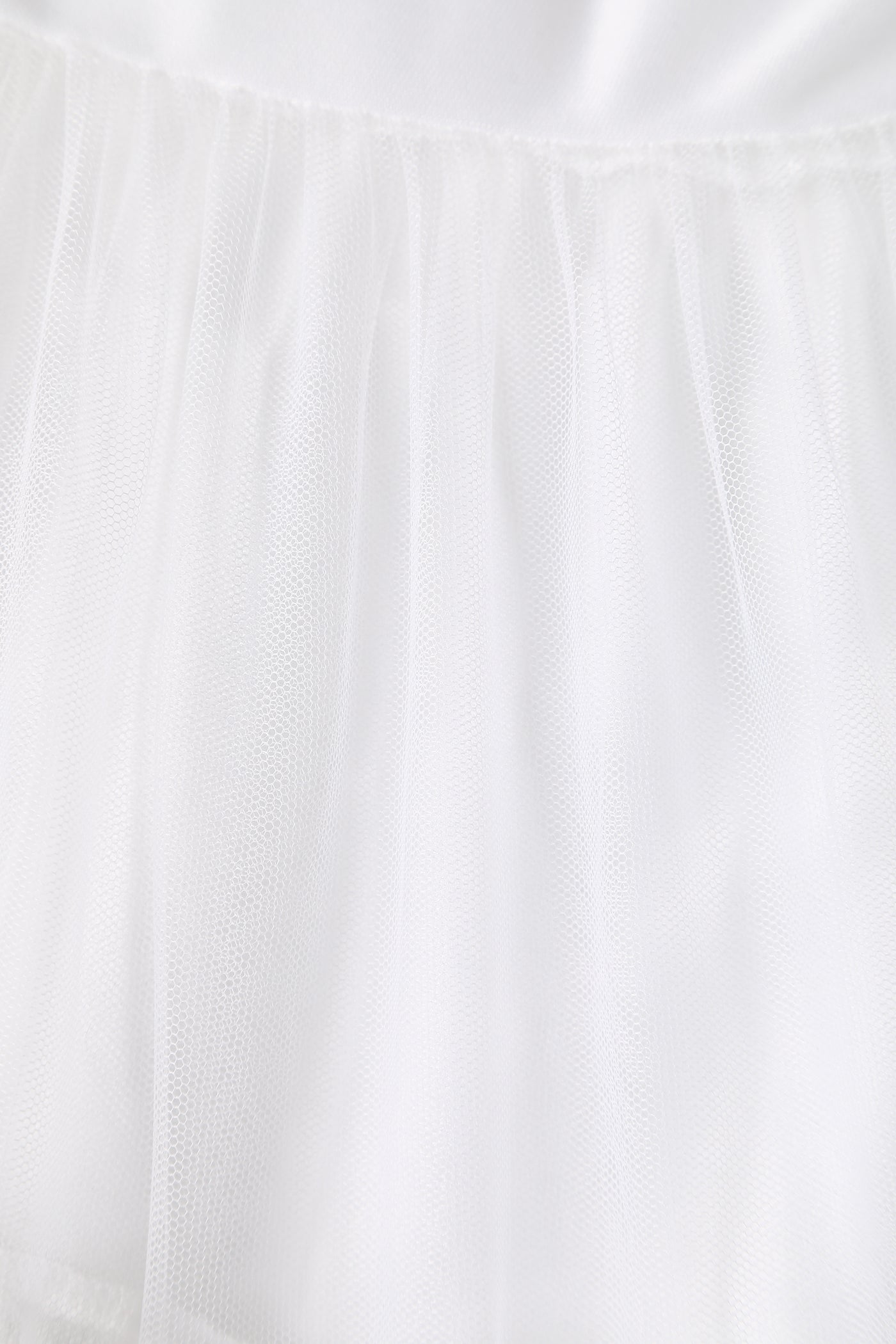 Close up view of Fluffy White Petticoat