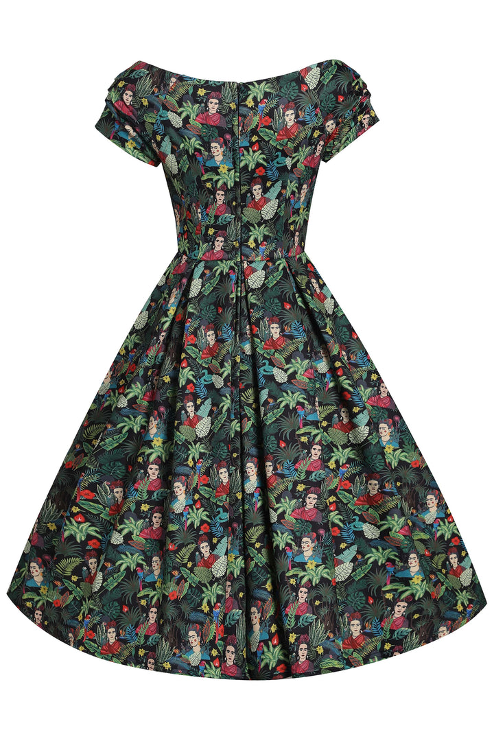 Lily Frida Kahlo Inspired Off Shoulder Dress