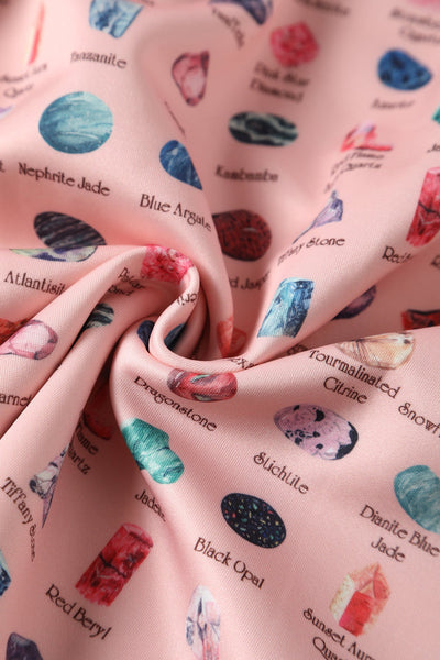 Close up view of Gemstone Pink Swing Dress