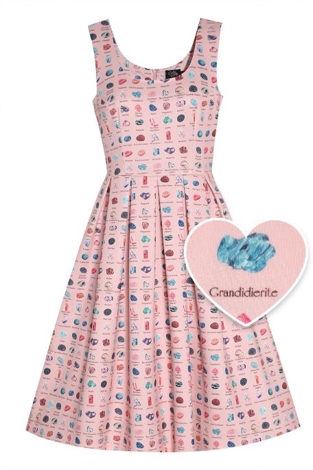 Front view of Gemstone Pink Swing Dress