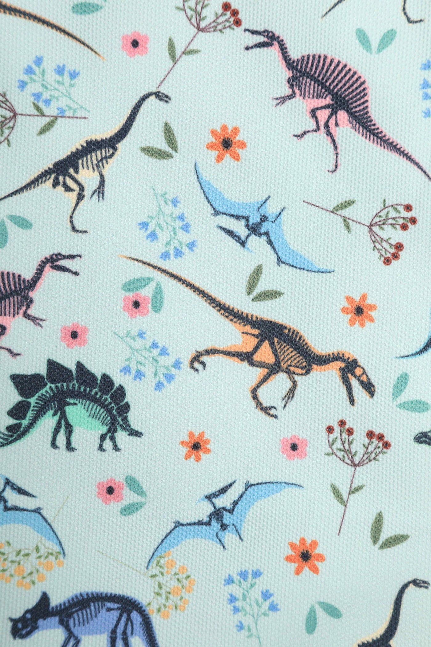 Green Dinosaur Fossil Print Tote Bag