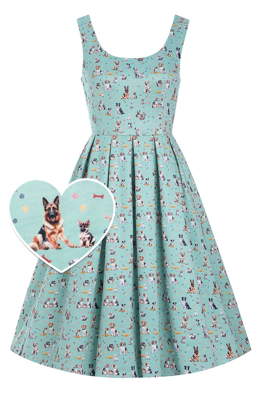 Amanda Green Dog Swing Dress