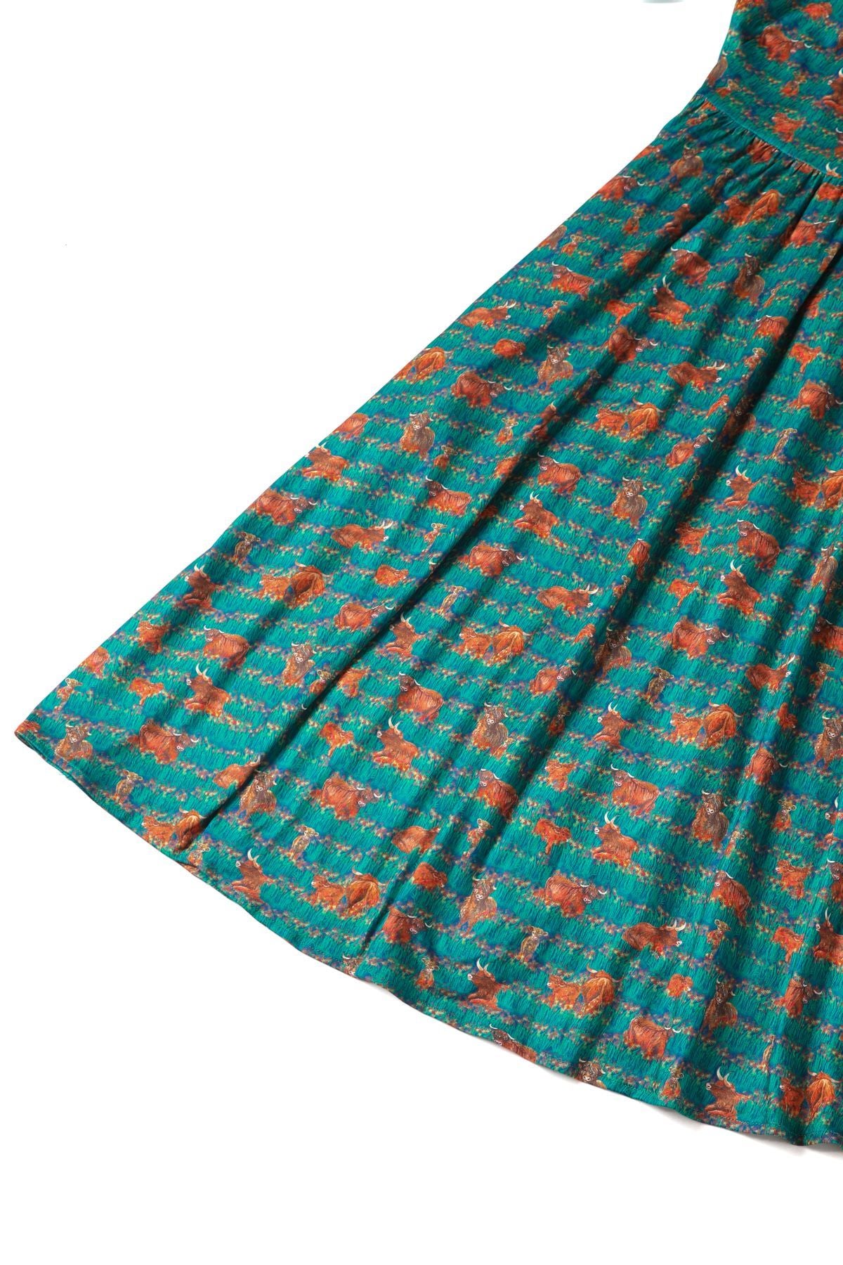 Green Highland Cattle Dress