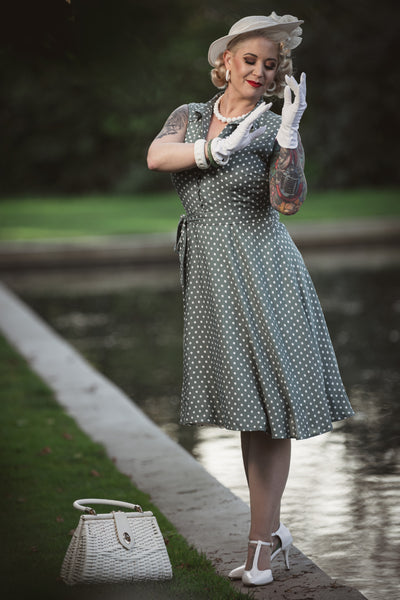 Green Polka Dot Shirt Dress